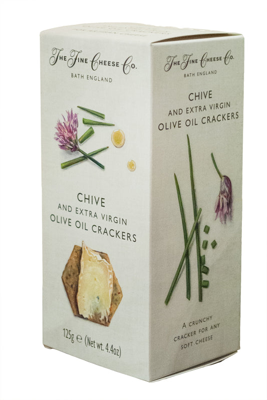 Chive and extra virgin olive oil crackers